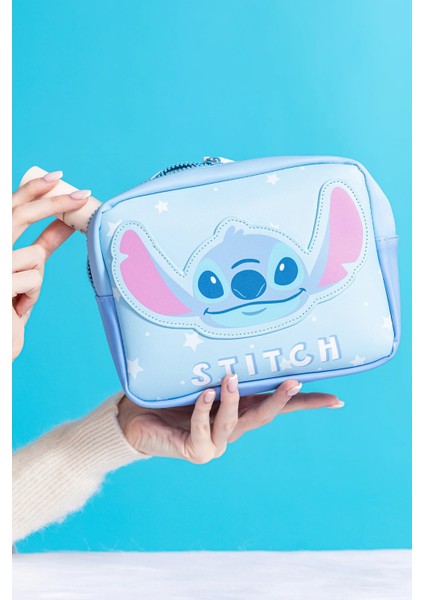 Disney Lilo&stitch Lisanslı Kare Kozmetik Çantası (L)