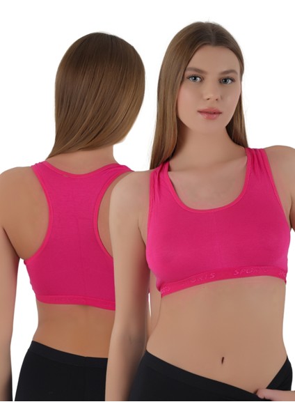 Kadın Kalın Askılı Pedsiz Sporcu Crop | S-M, L-Xl