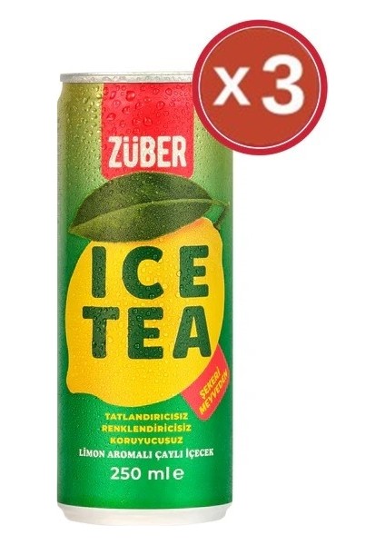 Zuber Ice Tea Limon 250 ml x 3 Adet