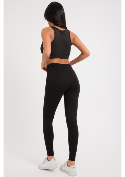 Klasik Düz Çelik Örme Kadın Tayt 4001 modelleri