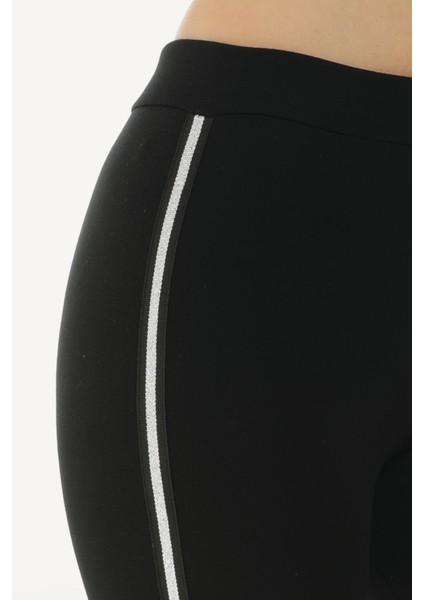 Yanı Ince Gümüş Simli Şerit Kadın Tayt 4006 fırsatları