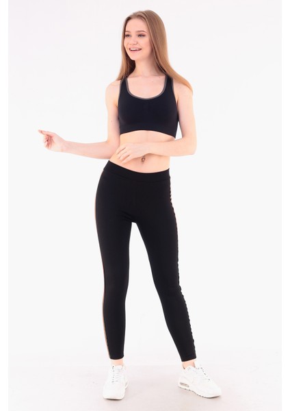 Kırmızı-Yeşil Şeritli Kadın Tayt 4004 fiyatları