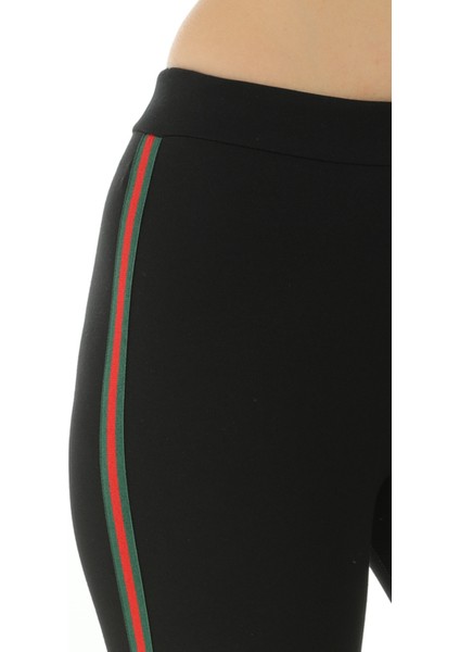 Kırmızı-Yeşil Şeritli Kadın Tayt 4004 indirimleri