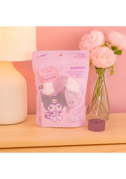 Sanrio Lisanslı Kuromi Sıkıştırılmış Havlu Seti