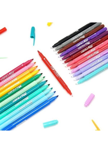 Donga My Color2 Çift Taraflı Brush Kalem 24'lü Set fiyatları