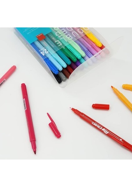 Donga My Color2 Çift Taraflı Brush Kalem 24'lü Set fırsatları