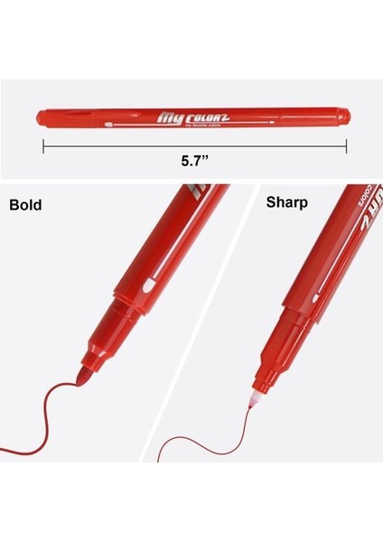 Donga My Color2 Çift Taraflı Brush Kalem 24'lü Set