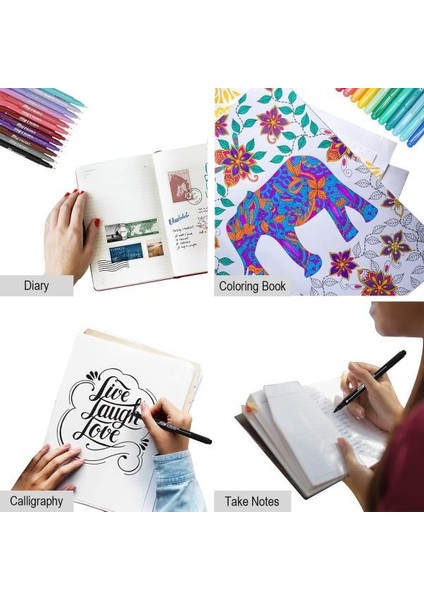 Donga My Color2 Çift Taraflı Brush Kalem 24'lü Set