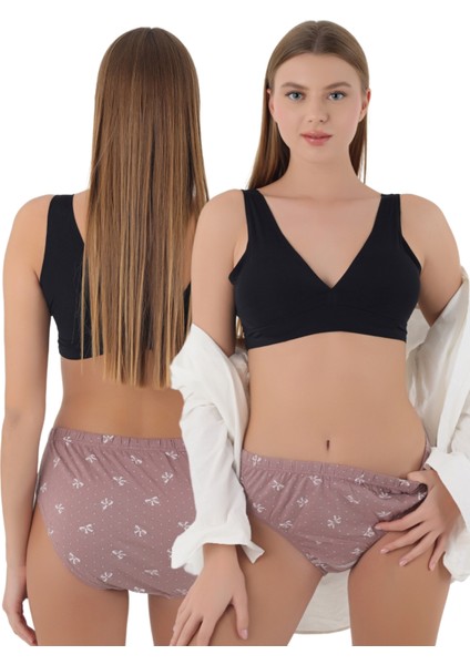 Fiyonk Desenli %100 Pamuk Yüksek Bel Külot – Şıklık ve Doğallık!