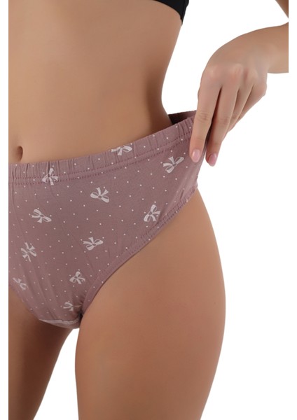 Fiyonk Desenli %100 Pamuk Yüksek Bel Külot – Şıklık ve Doğallık! modelleri