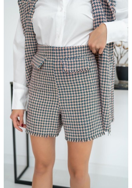 Mavi Kazayağı Desenli Yelek ve Şort Takım fırsatları