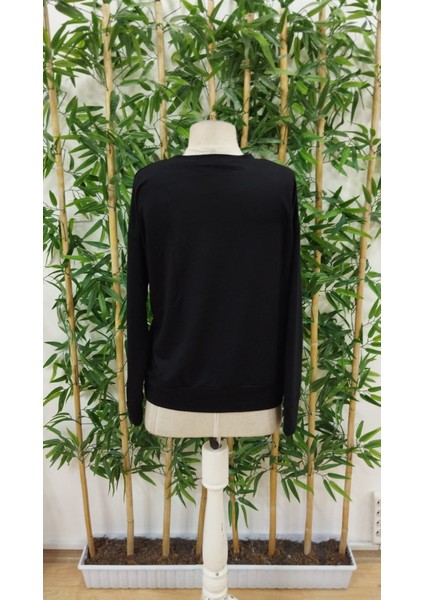 Kadın Uzun Kollu Bisiklet Yaka Viskon Iki Iplik Bluz indirimleri