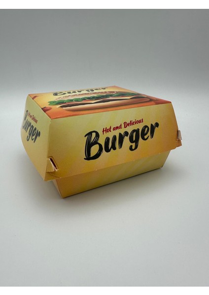 Hamburger Kutusu 12,5X12,5X9 cm 100 Adet fiyatları