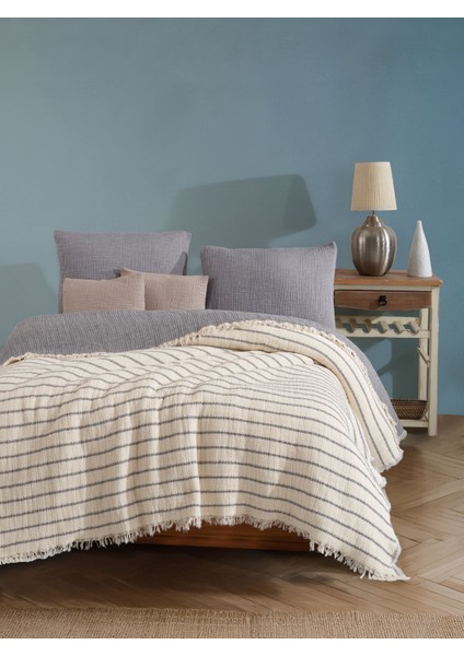 5 Katlı, Dolgulu Müslin Battaniye, Çok Amaçlı Battaniye Battal Boy 240 x 260 cm