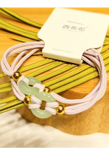 Lüks Figürlü Ikili Renkli Lastik Toka