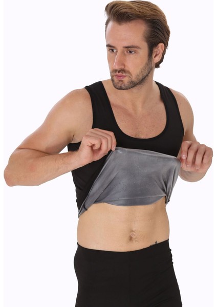 Erkek Siyah Atlet Özel Polymer Kumaş Sauna Atlet fiyatları