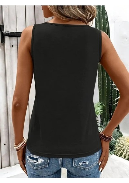 Kadın Askılı Yaka Şerit Halka Detaylı Viskon Bluz fırsatları
