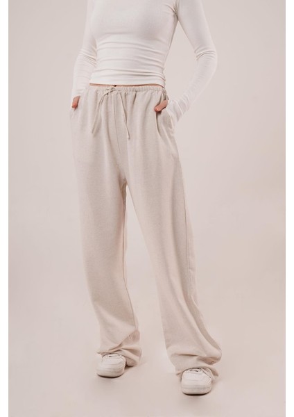 Cepli Bağlama Detaylı Keten Ekru Pantolon fırsatları