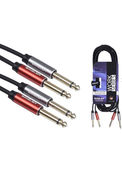 S.wıeler 2*6.3 mm Mono - 2*6.3 mm Mono Kablo 3mt.smm2-3m