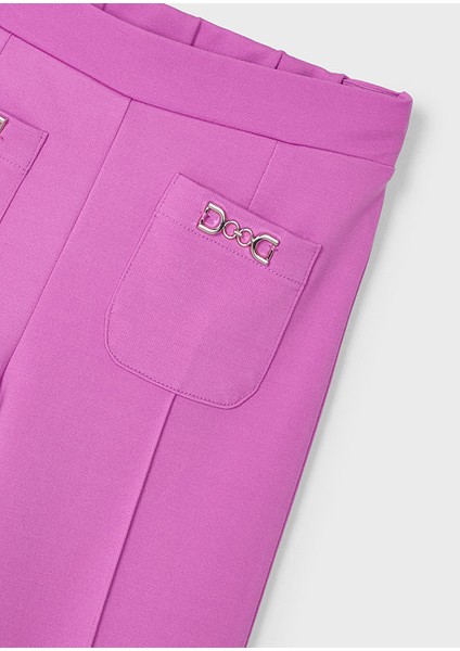 04-10 Yaş Kız Çocuk Pembe Pantolon - Pembe