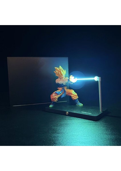Dragon Ball Kamehameha Goku Şok Dalgası Gece Lambası Manyetik Kakarot Atmosfer Gece Lambası Süsleri (Yurt Dışından)