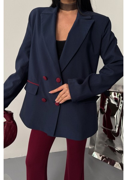 Tasarım Ceket Kaplama Düğmeli - Lacivert fiyatları