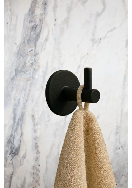 Siyah Yuvarlak Yapışkanlı Halka Havluluk/wc Tuvalet Kağıtlığı/Banyo Askısı Banyo Düzenleyici Seti fırsatları