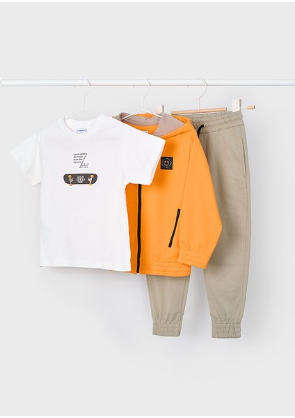 04-10 Yaş Erkek Çocuk Mayoral Turuncu Üçlü Takım - Turuncu fiyatları