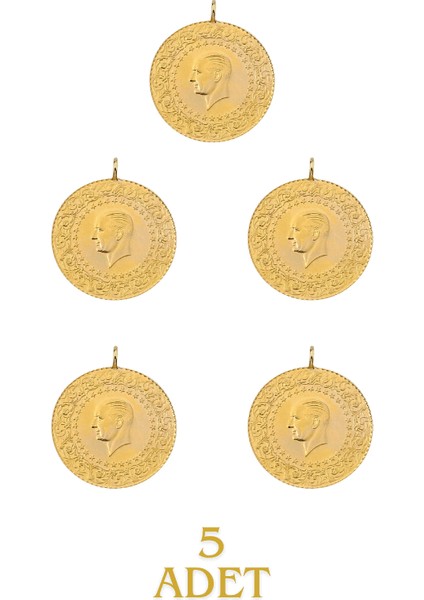 5 Adet Eski Tarihli Yarım Altın fiyatları