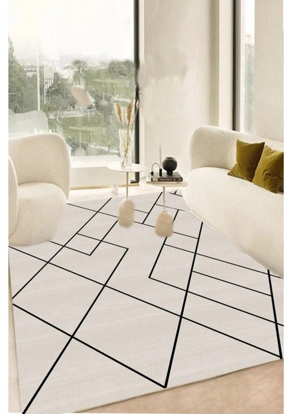 Dijital Kaymaz Yıkanabilir Modern Salon Halısı Mutfak Halısı Koridor Halısı Oval Halı Yolluk DC-4086