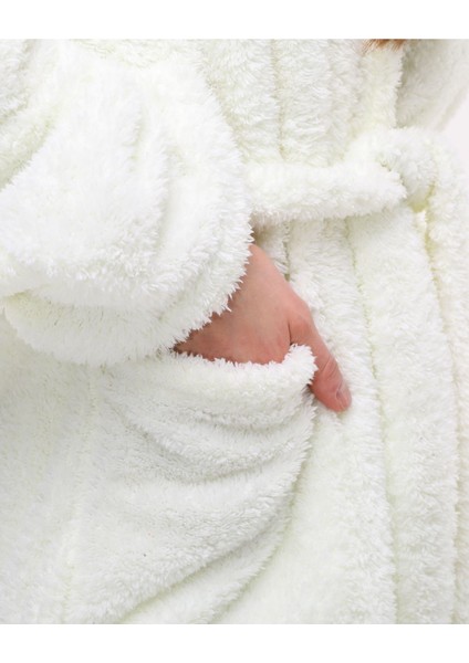 Beyaz Renk Wellsoft Sabahlık&pijama Takımı