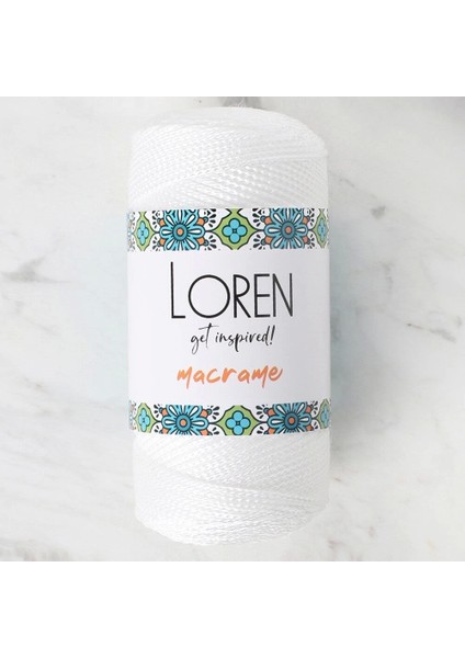 Loren Macrame Beyaz El Örgü Ipi - Rm 002 - 34324