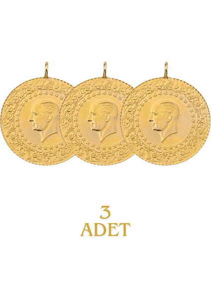 3 Adet Eski Tarihli Yarım Altın fiyatları