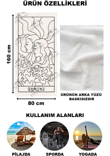 Modern Desenli Dijital Baskı Plaj Deniz Havlusu Peştamal 80X160 cm BRS044 fırsatları