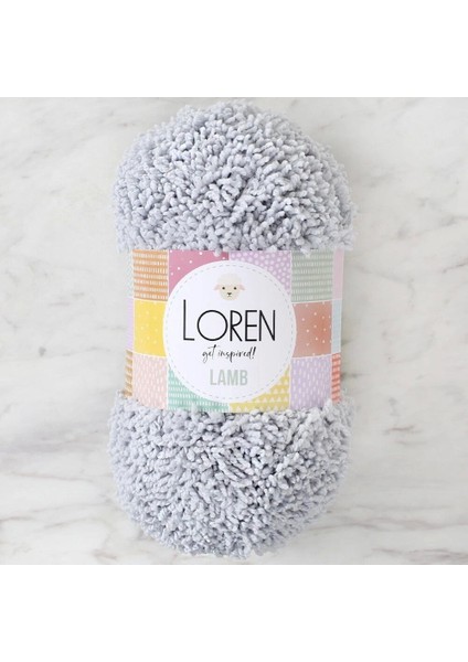 Loren Lamb Gri El Örgü Ipi - R020 - 34422