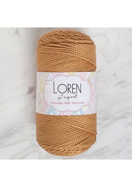 Loren Polyester Soft Macrame Bej El Örgü Ipi - LM031 - 34437