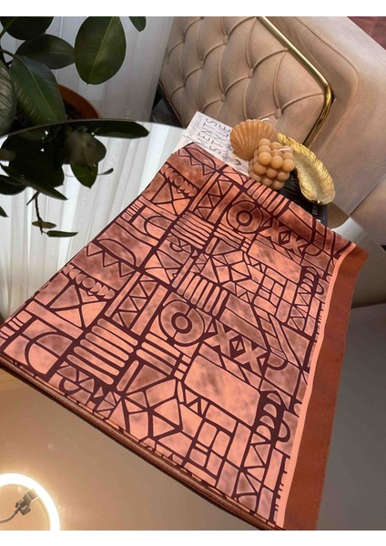 Geometrik Desen Ithal Soft Kumaş Şal fırsatları