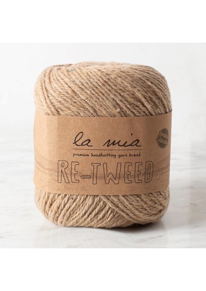 La Mia Re-Tweed Bej Melanj El Örgü Ipi - L122 - 34407
