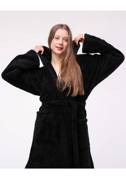 Siyah Renk Wellsoft Sabahlık&pijama Takımı