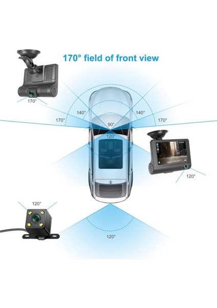 Çift Lensli Araç Içi Dikiz Gps Dashcam Wıfı Araba Kamerası fırsatları