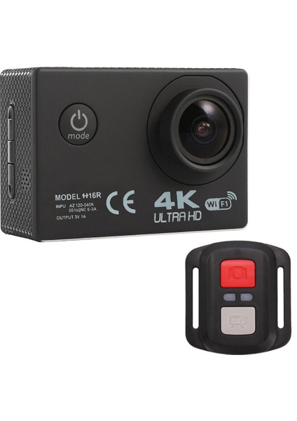 4K Ultra Hd Spor Aksiyon Kamerası – 2.4g Rf Kumandalı, Wifi, 16MP, 170° Geniş Açı, 30M Su Geçirmez, 2.0" Lcd, 900MAH Batarya, Anti Shake Dsp, 64GB Tf Kart Desteği H16R fırsatları