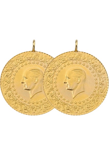 2 Adet Eski Tarihli Yarım Altın