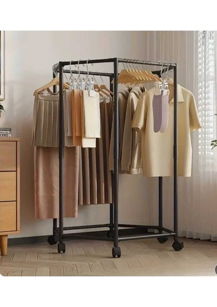 Altıgen Beyaz Kıyafet Askısı Metal Yatak Odası ve Balkon Için Askılık 80*120 cm 1106-CN fırsatları