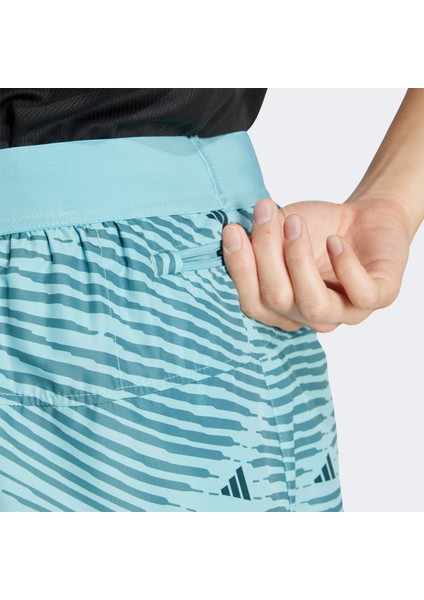 ADI365 Running Essentials Brand Love Kadın Mavi Koşu Şortu.-