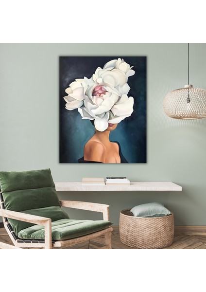 5D Elmas Boyama Seti – Çiçekli Kadın | 40x50 cm - Tuvale Gerili Diamond Painting Sayılarla Boyama Mozaik Tablo fırsatları