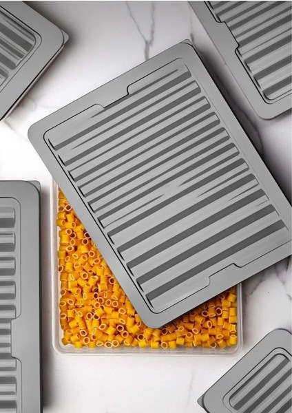6'lı Saklama Kabı, Mikrodalga Uyumlu Erzak Saklama Kabı Antrasit 6 x 2400 ml fiyatları