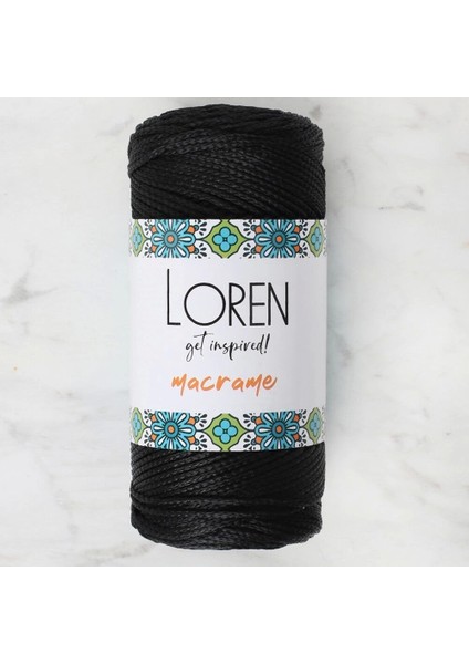 Loren Macrame Siyah El Örgü Ipi - Rm 001 - 34323
