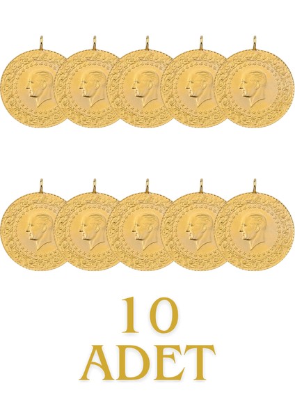 10 Adet Eski Tarihli Yarım Altın fiyatları
