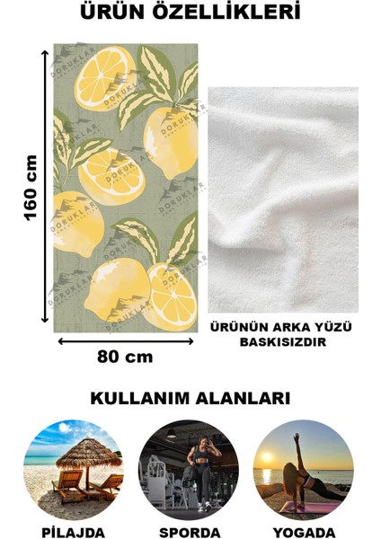 Modern Desenli Dijital Baskı Plaj Deniz Havlusu Peştamal 80X160 cm BRS039 fırsatları