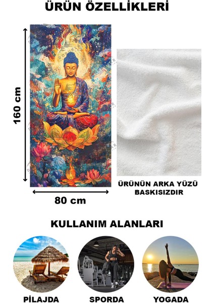 Modern Desenli Dijital Baskı Plaj Deniz Havlusu Peştamal 80X160 cm BRS037 fırsatları